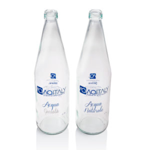 Bottiglia di vetro con Logo