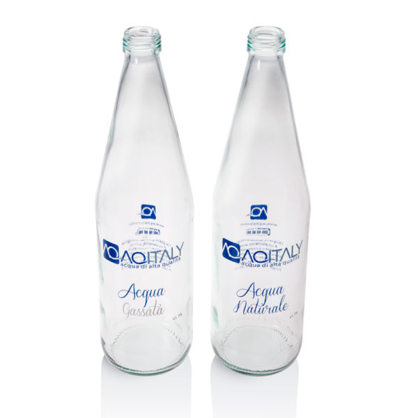 Bottiglia di vetro con Logo